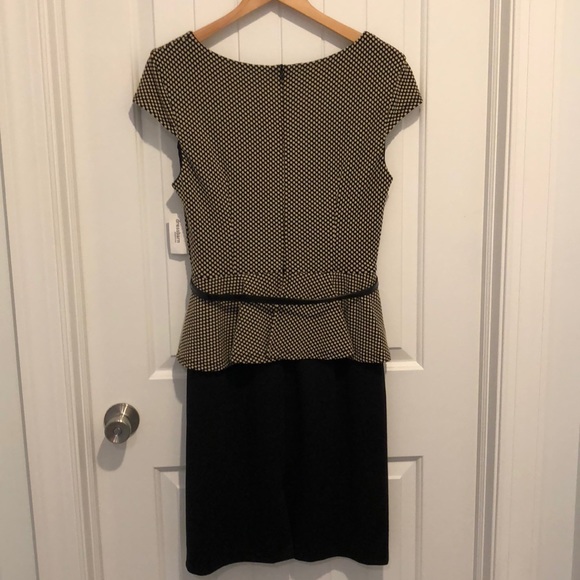 Dress Barn peplum polka dot dress size 10 - Picture 2 of 5